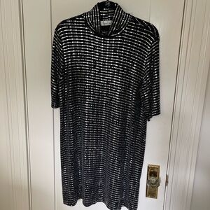 Black and Silver Sequined Dress